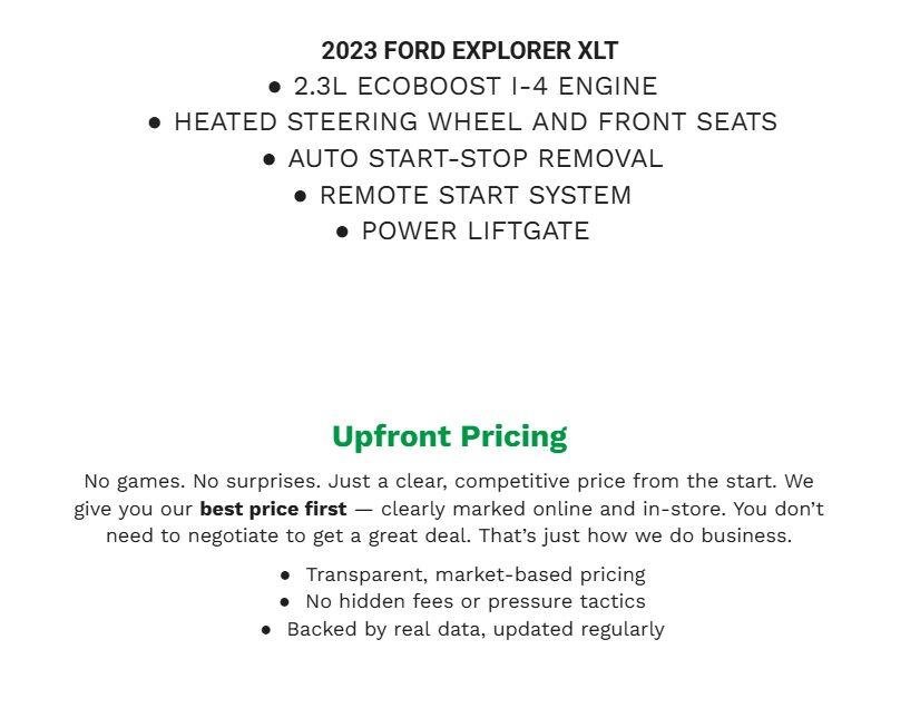 Certified 2023 Ford Explorer XLT w/ Equipment Group 202A AWD/4WD image 2