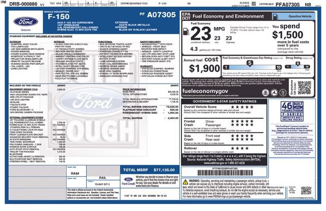 Certified 2023 Ford F150 Platinum w/ Equipment Group 701A High AWD/4WD image 20