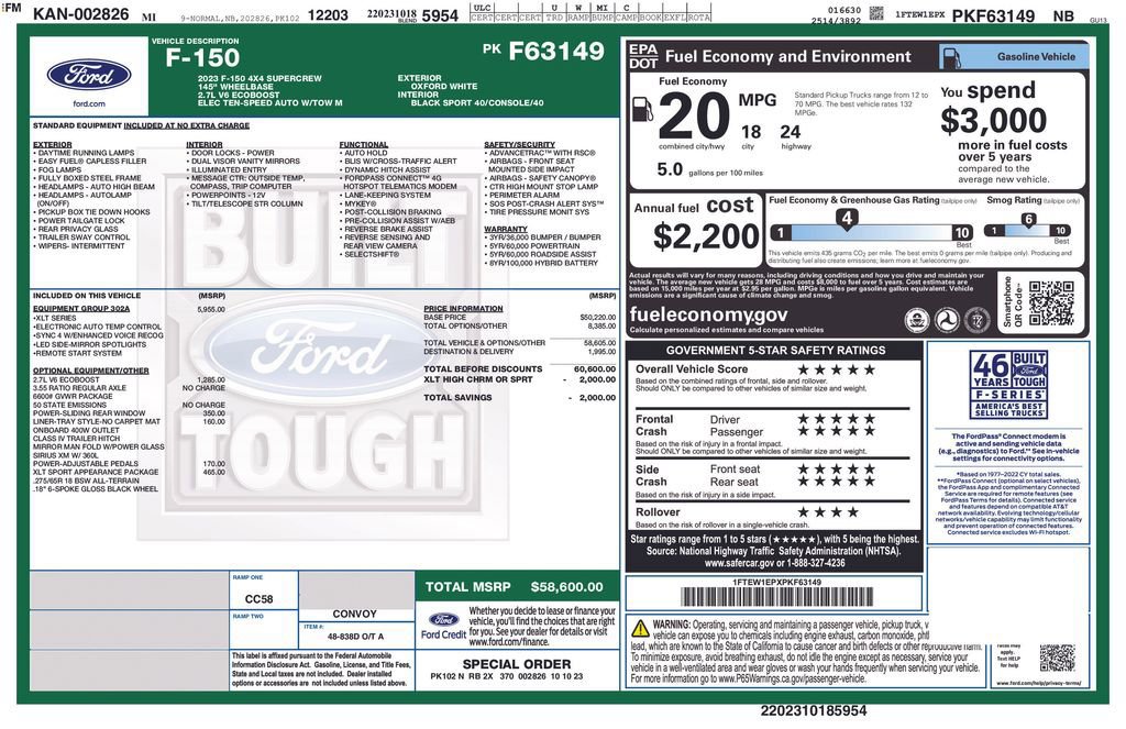 Certified 2023 Ford F150 XLT w/ Equipment Group 302A High image 8
