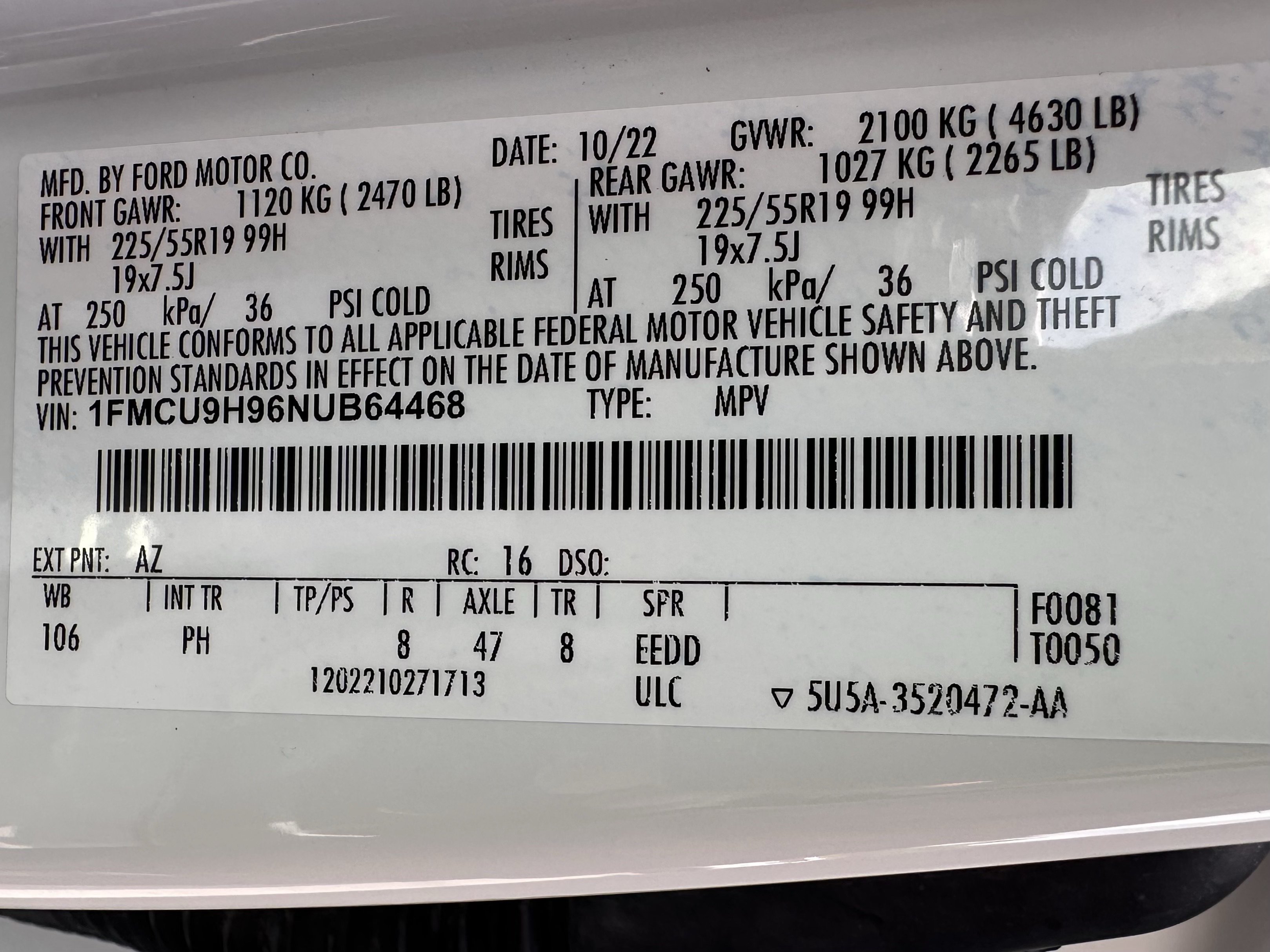 Certified 2022 Ford Escape SEL w/ SEL Stealth AWD Package image 32