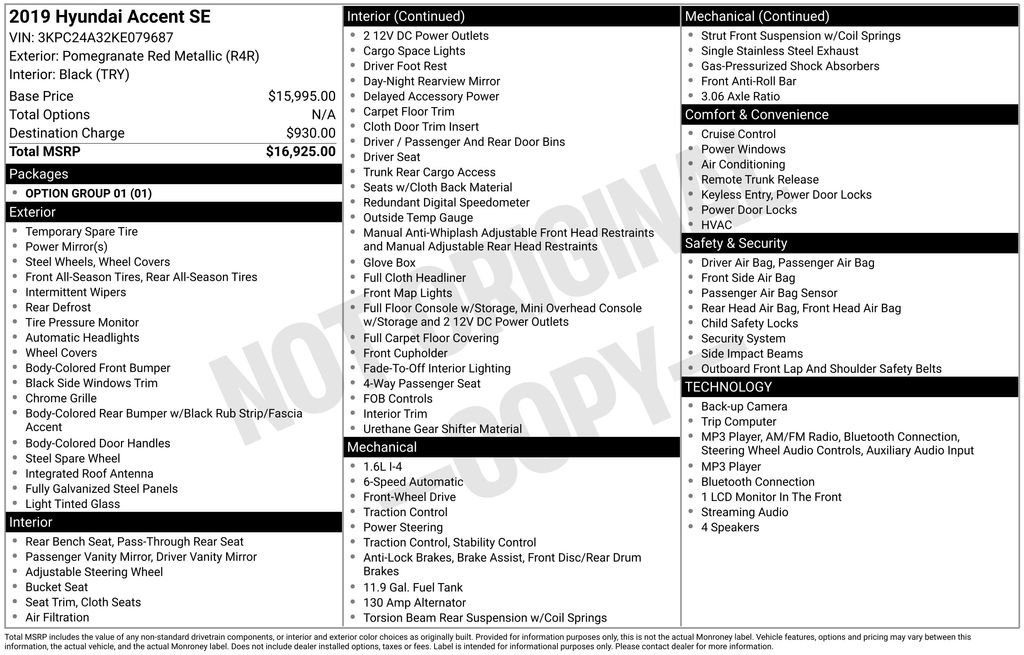 Used 2019 Hyundai Accent SE FWD image 5