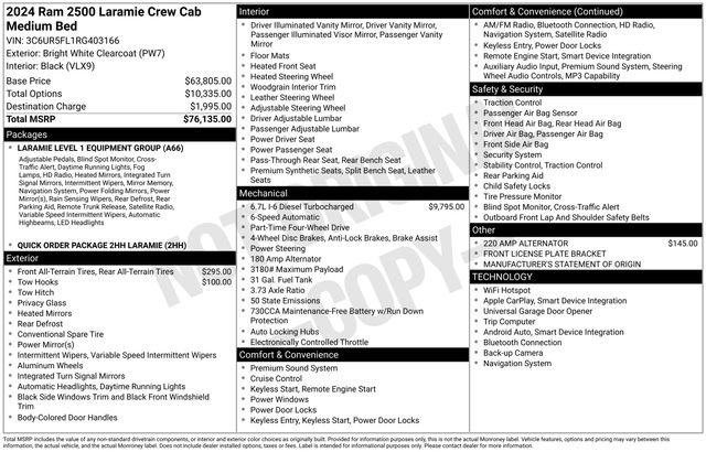 Used 2024 RAM 2500 Laramie AWD/4WD image 43