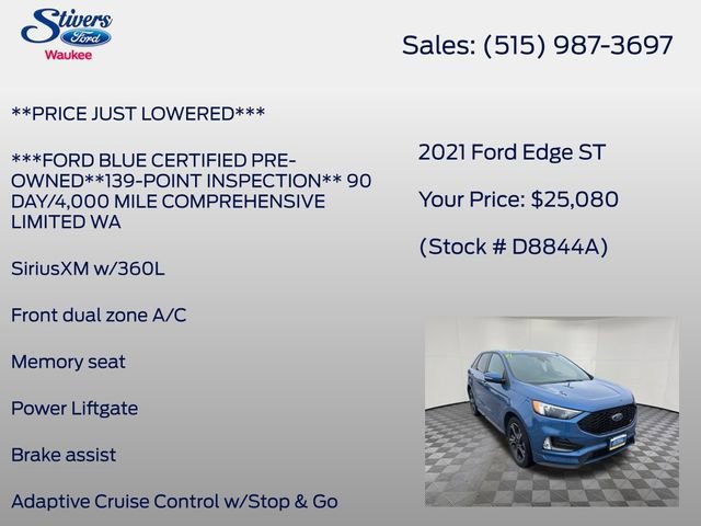 Certified 2021 Ford Edge ST image 15