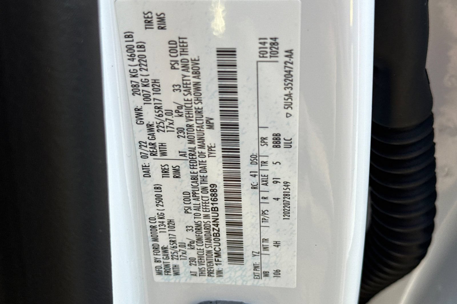 Certified 2022 Ford Escape SE FWD image 29