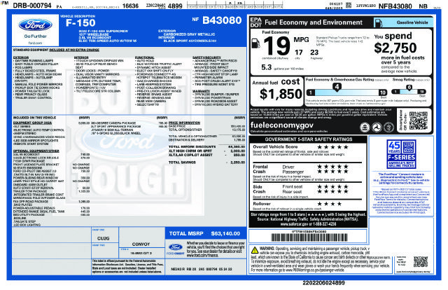 Certified 2022 Ford F150 XLT w/ Equipment Group 302A High AWD/4WD image 10