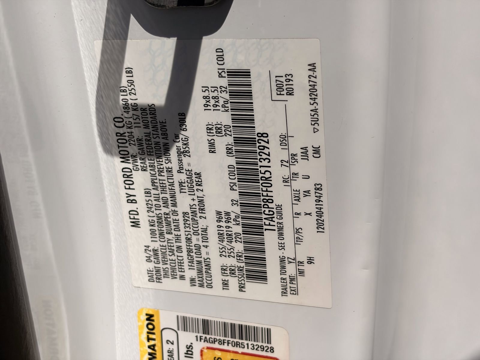 Certified 2024 Ford Mustang GT Premium RWD image 23
