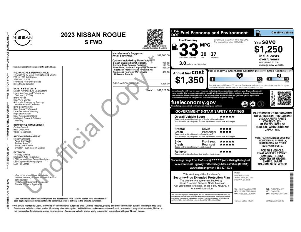 Used 2023 Nissan Rogue S image 3
