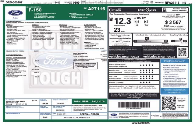 Certified 2024 Ford F150 King Ranch w/ FX4 Off-Road Package AWD/4WD image 38