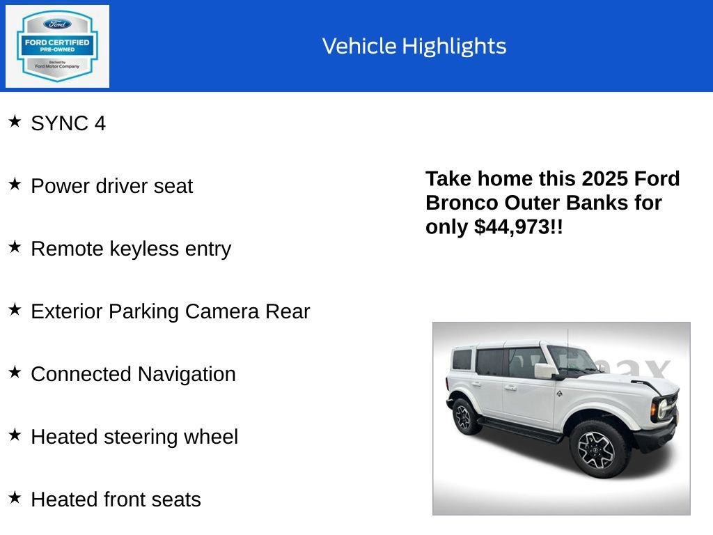 Certified 2025 Ford Bronco Outer Banks image 18