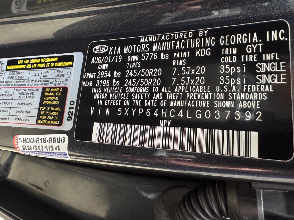 Used 2020 Kia Telluride S w/ S 8 Passenger Seating Package FWD image 32