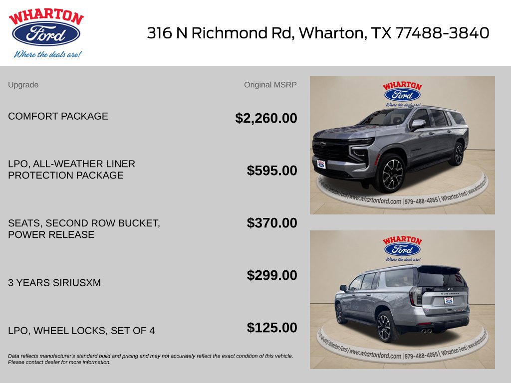 Used 2026 Chevrolet Suburban RST w/ Comfort Package RWD image 2