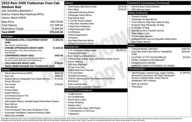 Used 2022 RAM 2500 Tradesman image 2