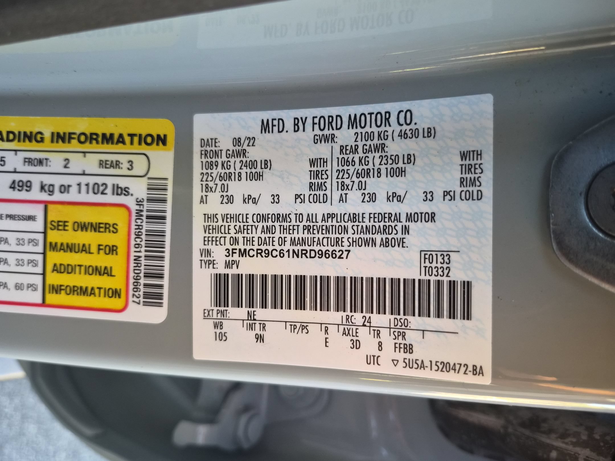 Certified 2022 Ford Bronco Sport Outer Banks AWD/4WD image 37