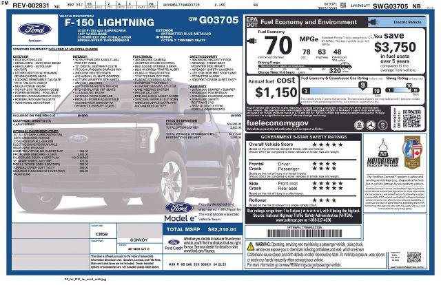 Certified 2025 Ford F150 Lightning Lariat AWD/4WD image 7