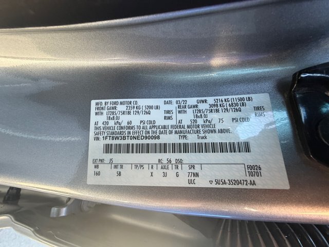 Certified 2022 Ford F350 Lariat w/ Tremor Off-Road Package AWD/4WD image 25