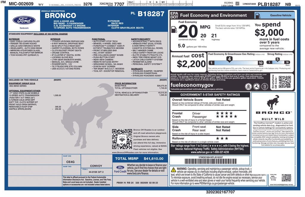 Certified 2023 Ford Bronco Big Bend image 35