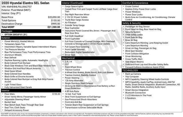 Used 2020 Hyundai Elantra SEL FWD image 4