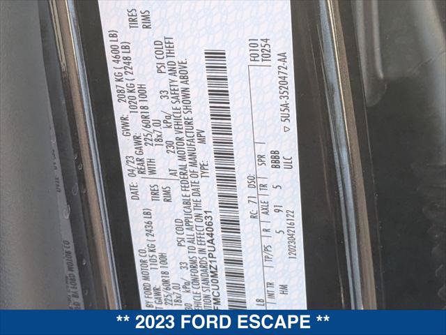 Certified 2023 Ford Escape ST-Line w/ Equipment Group 301A FWD image 24