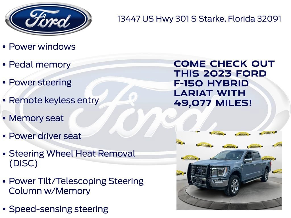 Certified 2023 Ford F150 Lariat w/ Equipment Group 502A High AWD/4WD image 32
