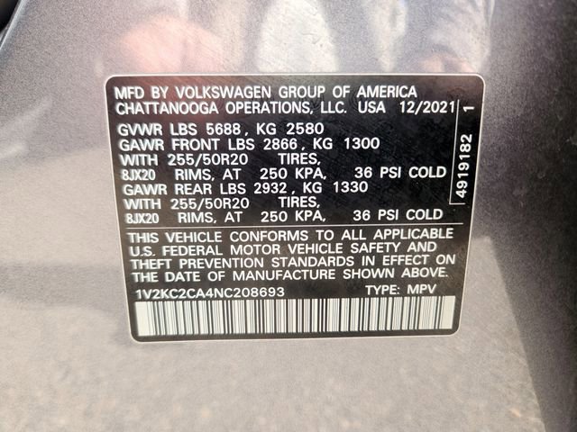 Used 2022 Volkswagen Atlas Cross Sport SE image 24