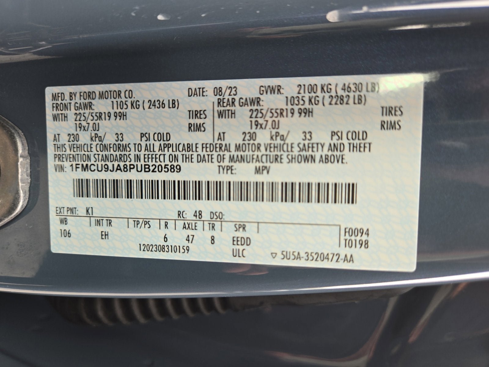 Certified 2023 Ford Escape Platinum AWD/4WD image 27