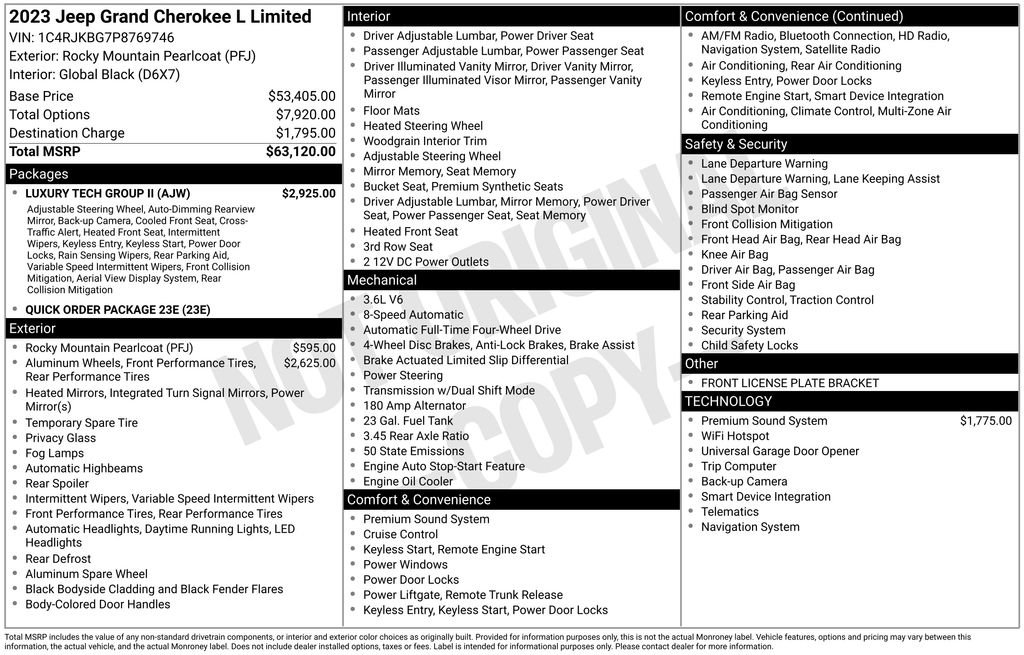 Used 2023 Jeep Grand Cherokee L Limited w/ Luxury Tech Group II AWD/4WD image 45