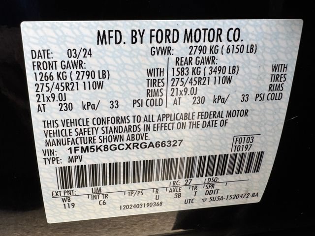 Certified 2024 Ford Explorer ST w/ Equipment Group 401A AWD/4WD image 33