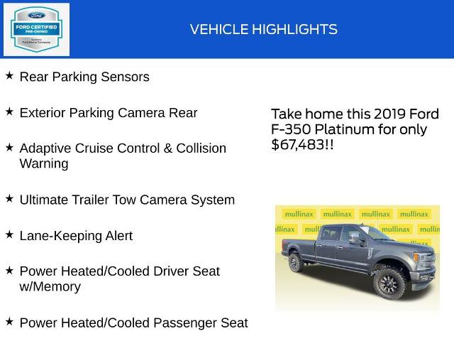 Certified 2019 Ford F350 Platinum w/ Platinum Ultimate Package image 19