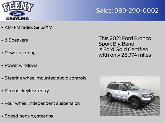 Certified 2021 Ford Bronco Sport Big Bend AWD/4WD image 8