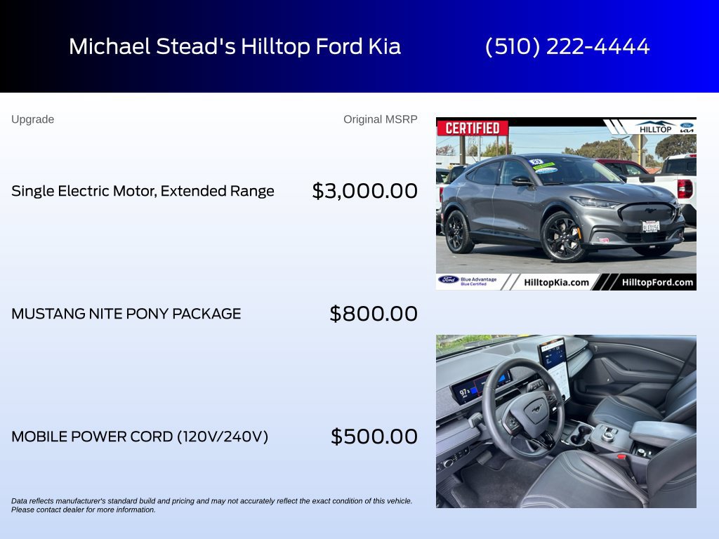 Certified 2023 Ford Mustang Mach-E Premium w/ Mustang Nite Pony Package RWD image 6