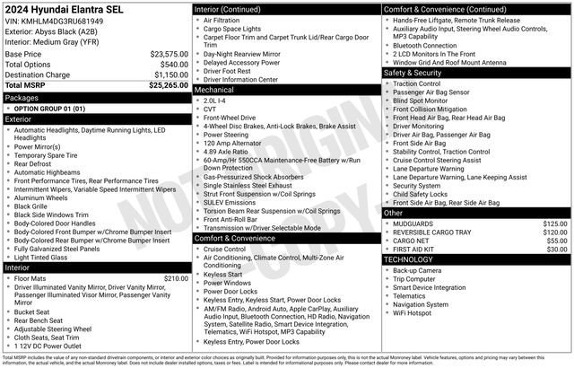 Used 2024 Hyundai Elantra SEL image 9