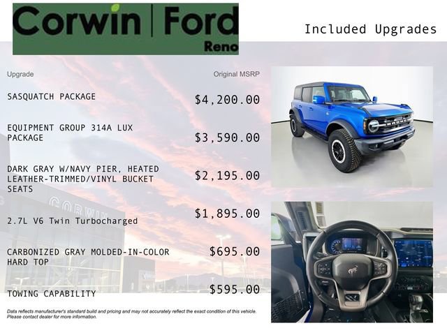 Certified 2022 Ford Bronco Outer Banks w/ Sasquatch Package image 10