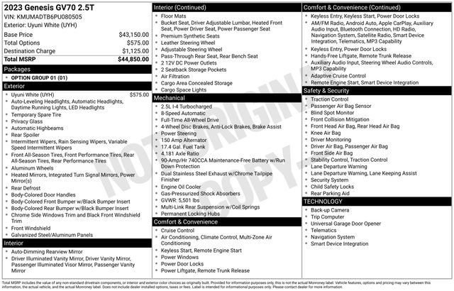 Used 2023 Genesis GV70 2.5T image 13