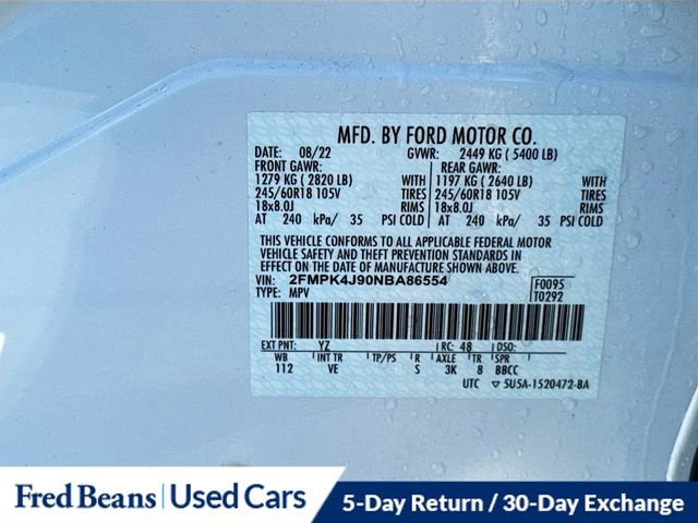 Certified 2022 Ford Edge SEL w/ Convenience Package image 35