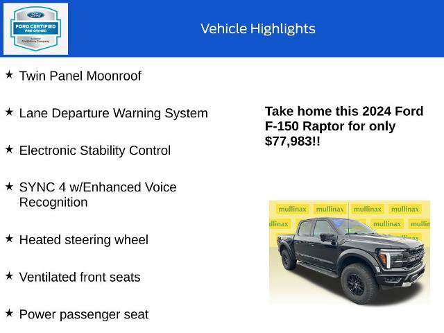 Certified 2024 Ford F150 Raptor AWD/4WD image 19