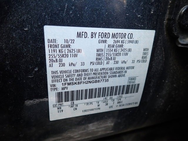 Certified 2022 Ford Explorer Limited w/ Equipment Group 301A image 13