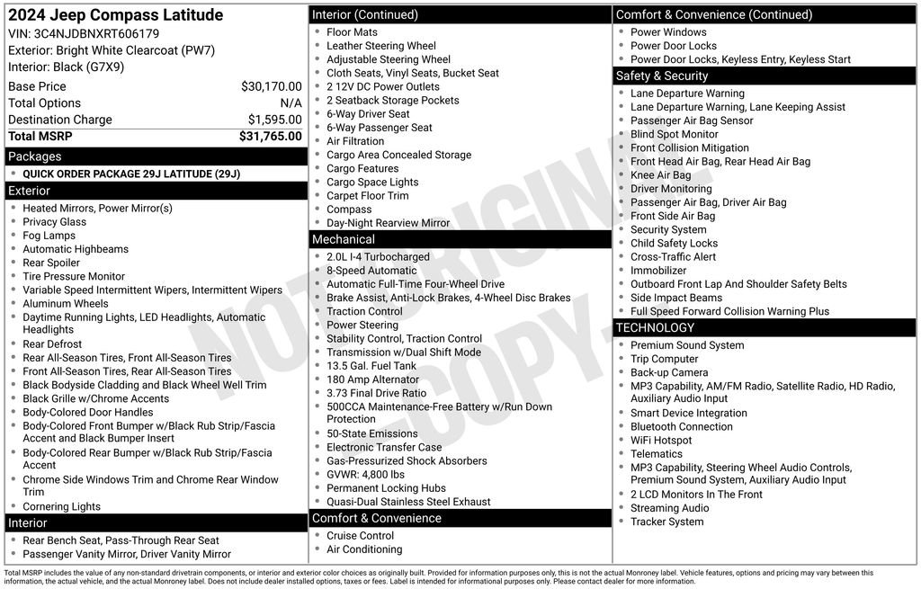 Used 2024 Jeep Compass Latitude AWD/4WD image 34