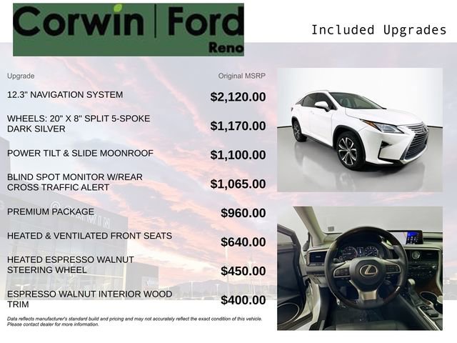 Used 2017 Lexus RX 350 AWD w/ Premium Package image 3