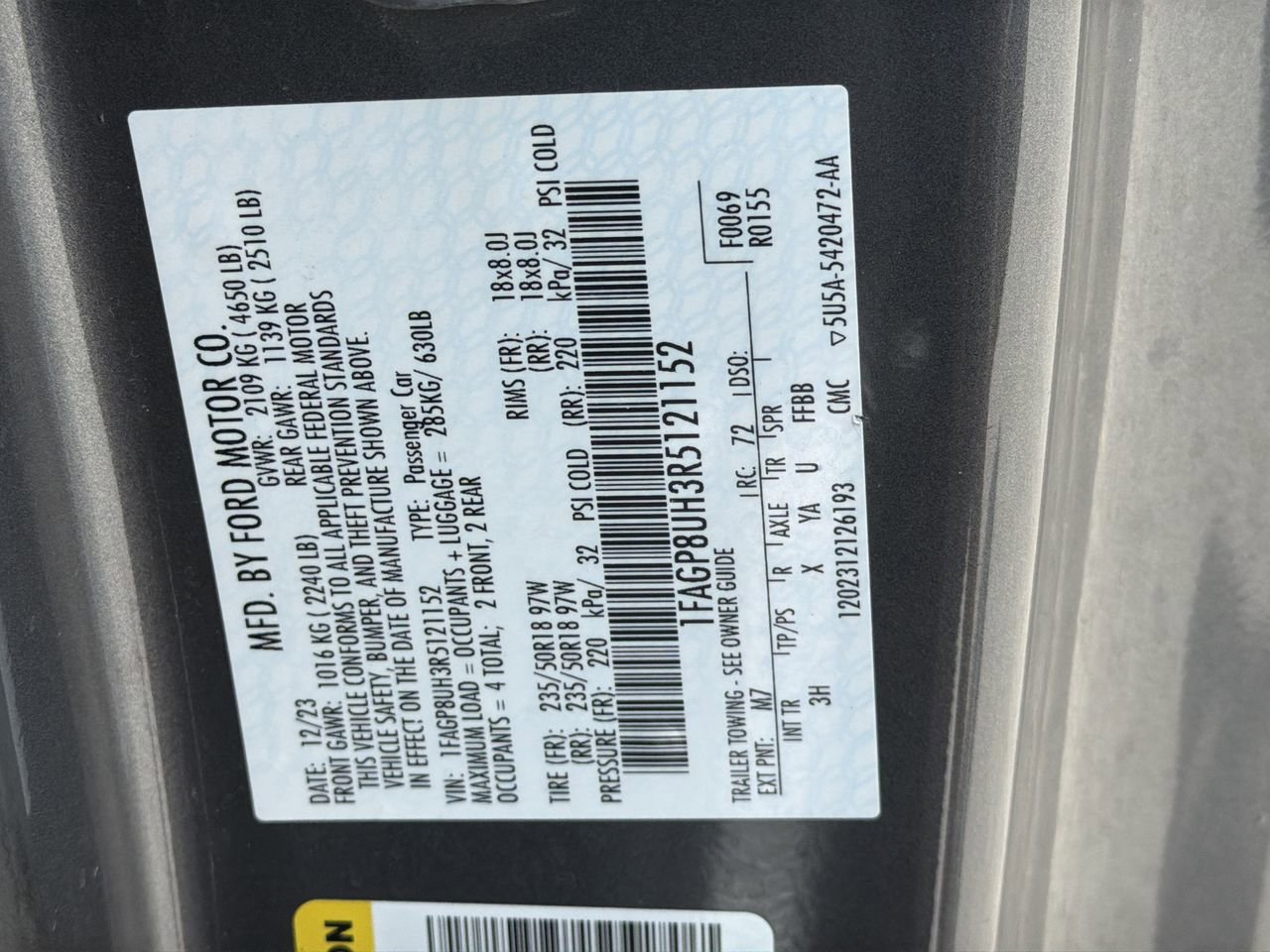 Certified 2024 Ford Mustang Premium RWD image 33
