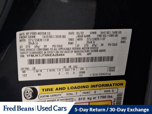 Certified 2022 Ford Expedition Max XLT image 27