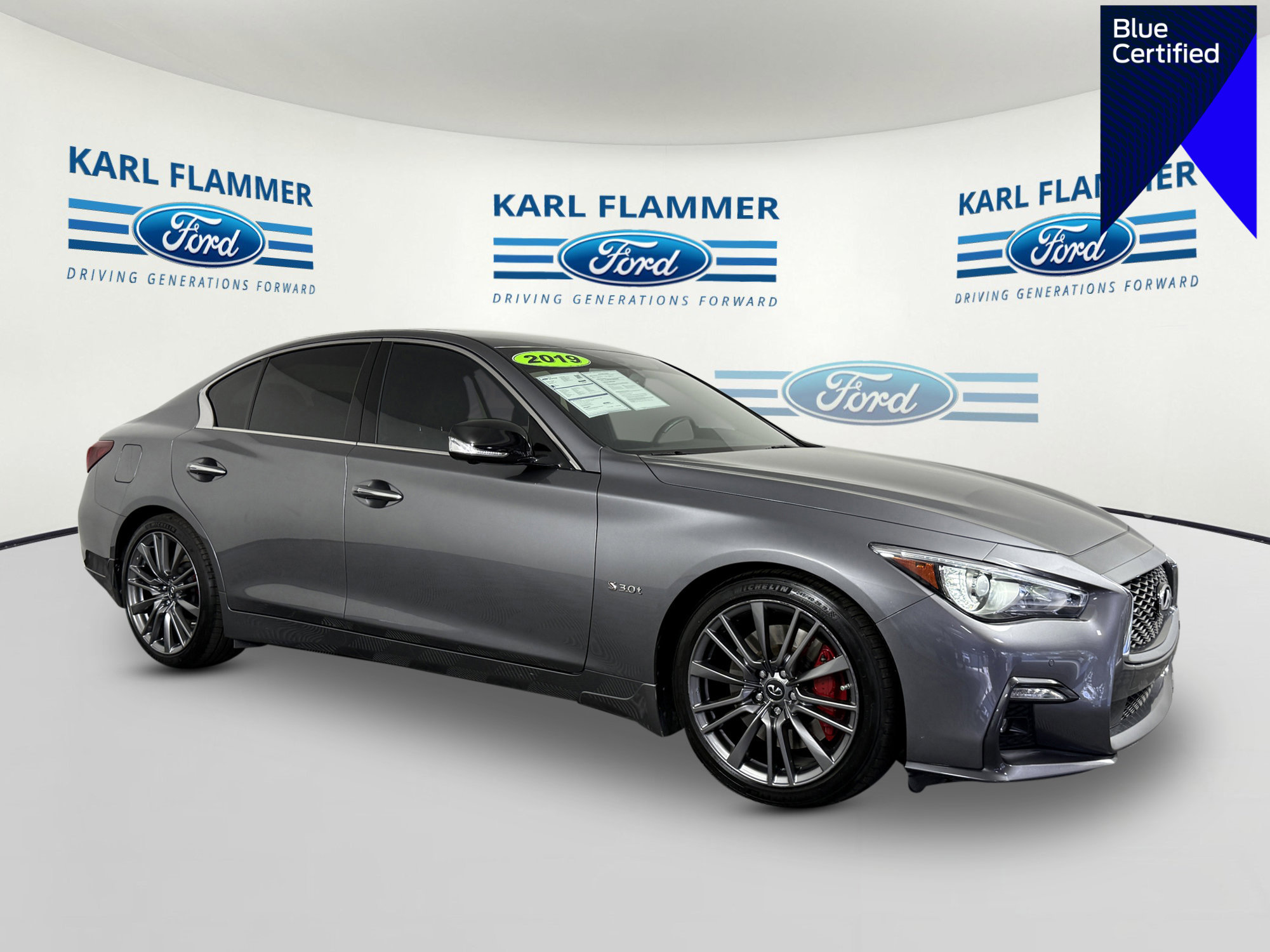 Used 2019 INFINITI Q50 Red Sport 400 w/ Sensory Package image 1