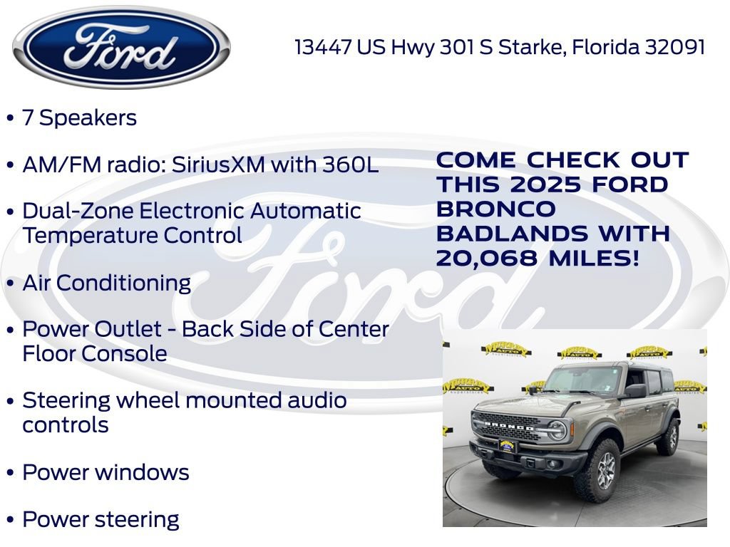 Certified 2025 Ford Bronco Badlands AWD/4WD image 27