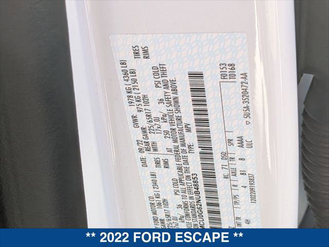 Certified 2022 Ford Escape SE w/ Convenience Package image 23