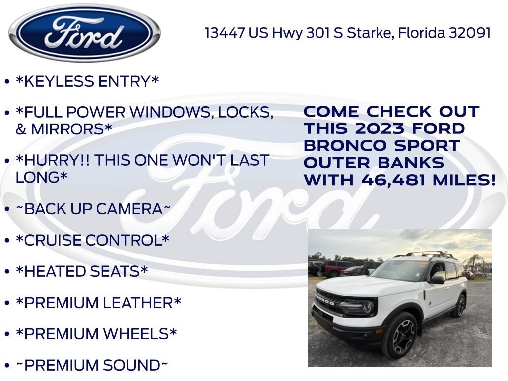 Certified 2023 Ford Bronco Sport Outer Banks w/ Tech Package AWD/4WD image 12