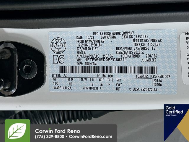 Certified 2023 Ford F150 Lariat w/ Equipment Group 502A High AWD/4WD image 35
