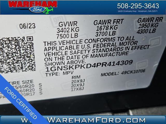 Used 2023 Chevrolet Tahoe Z71 w/ Luxury Package AWD/4WD image 9