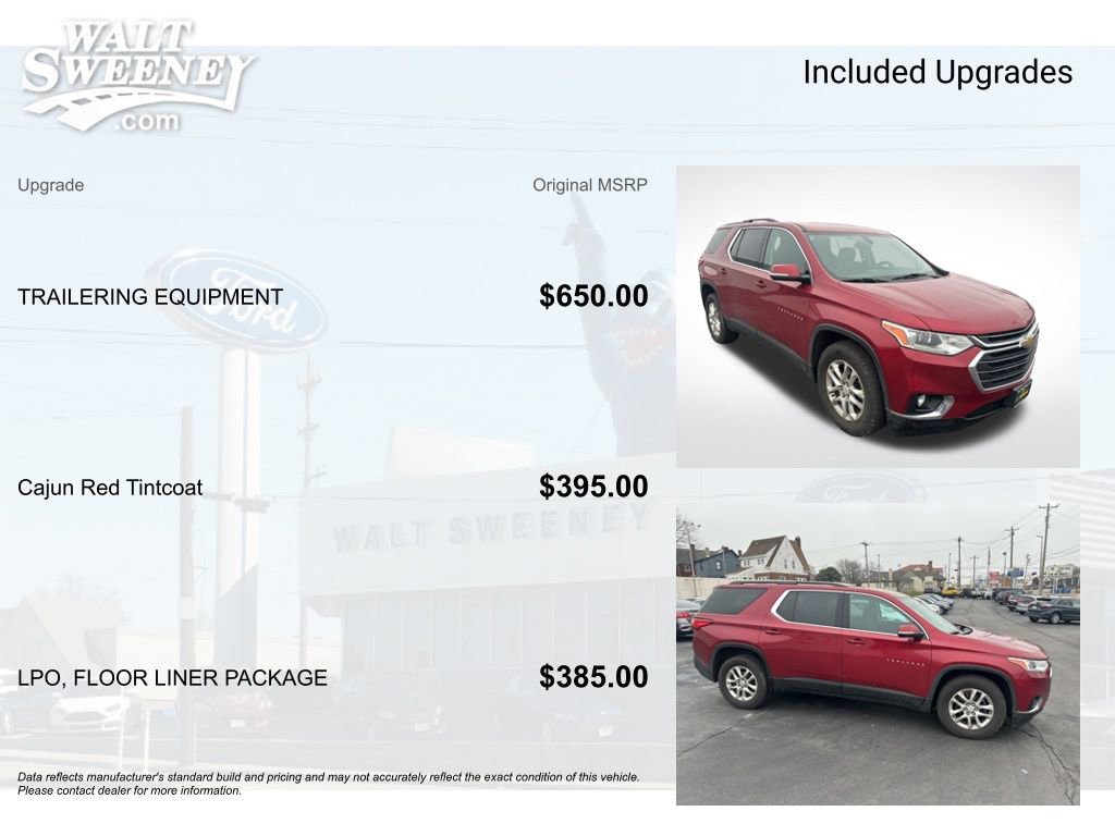 Used 2019 Chevrolet Traverse LT w/ LPO, Floor Liner Package image 11