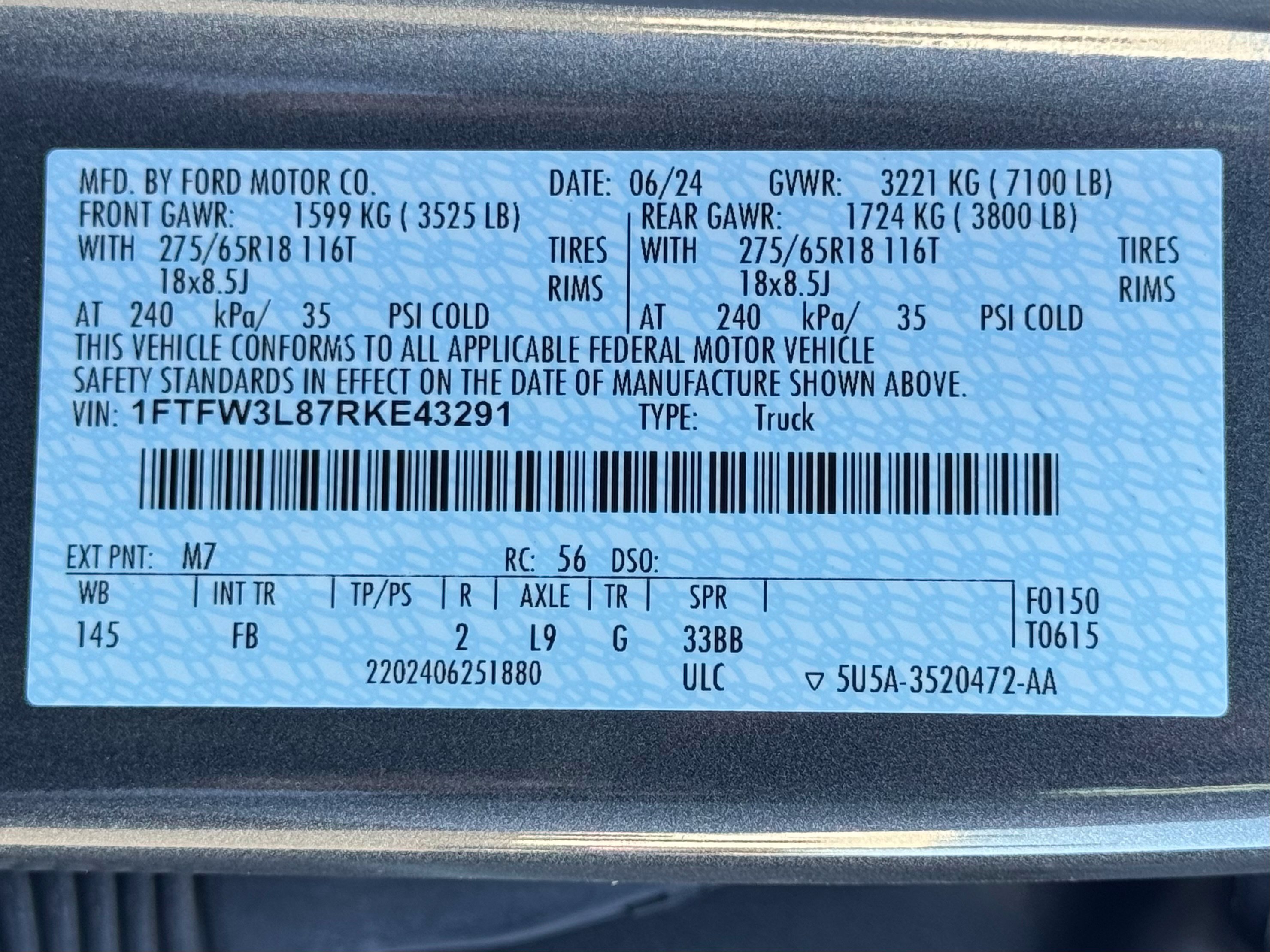Certified 2024 Ford F150 XLT w/ Equipment Group 302A MID AWD/4WD image 73