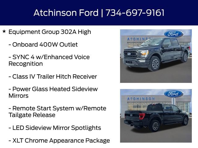 Certified 2023 Ford F150 XLT w/ Equipment Group 302A High image 12