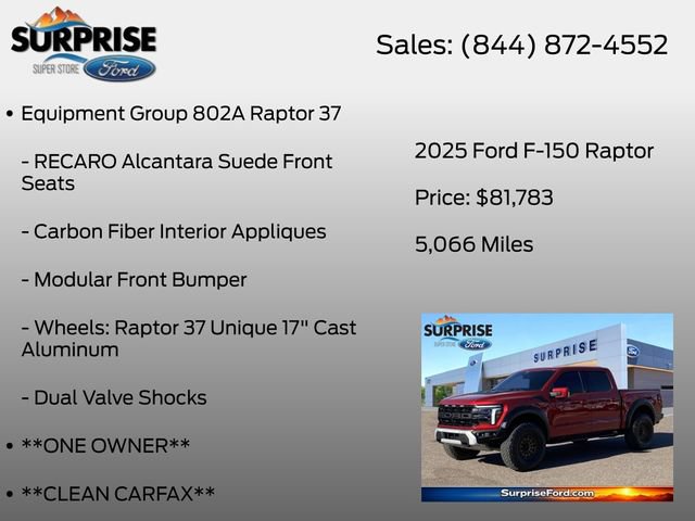 Certified 2025 Ford F150 Raptor AWD/4WD image 7